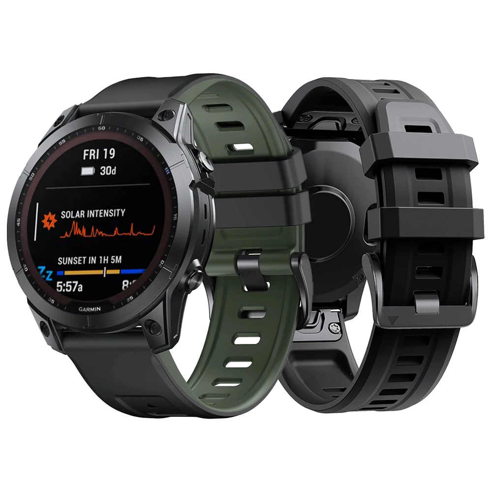 

Силиконовый ремешок Easyfit для Garmin QuickFit, 26 мм, ремешок для часов Fenix 7X 6X 5X Plus, браслет Quatix/Тактический/спуск Mk2 Mk2i/Enduro 2