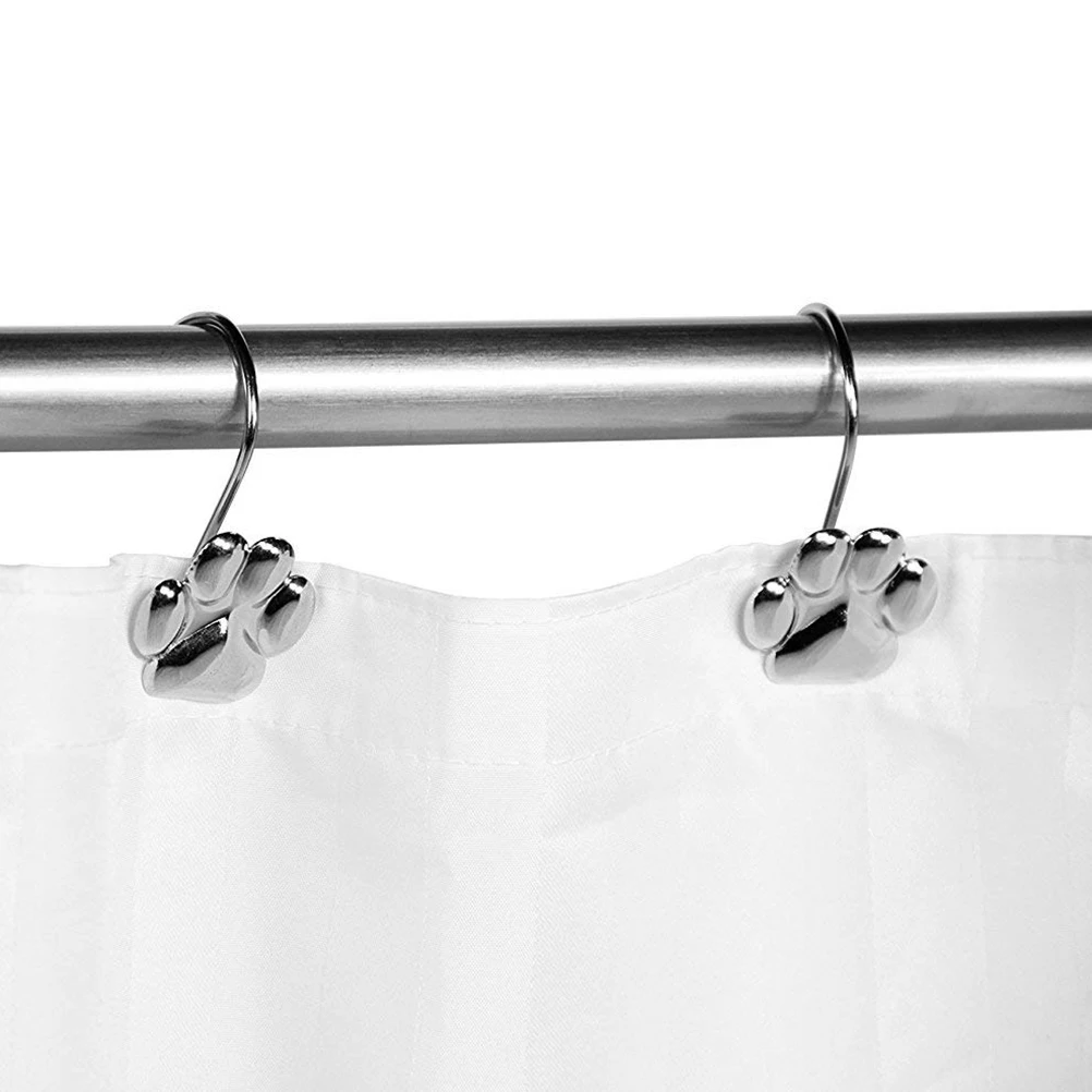 

24 Pcs Metal Hook Shower Bathroom Decoration for Bedroom Curtain Decorative Hooks Rings Decorate