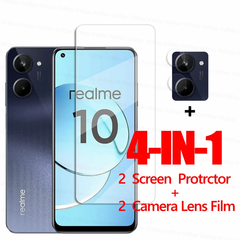 Glass For Realme 10 Screen Protector Glass Realme 8i 9i 8i 8 9 10 Pro Plus 4G 5G Tempered Glass Protective Phone Film Realme 10