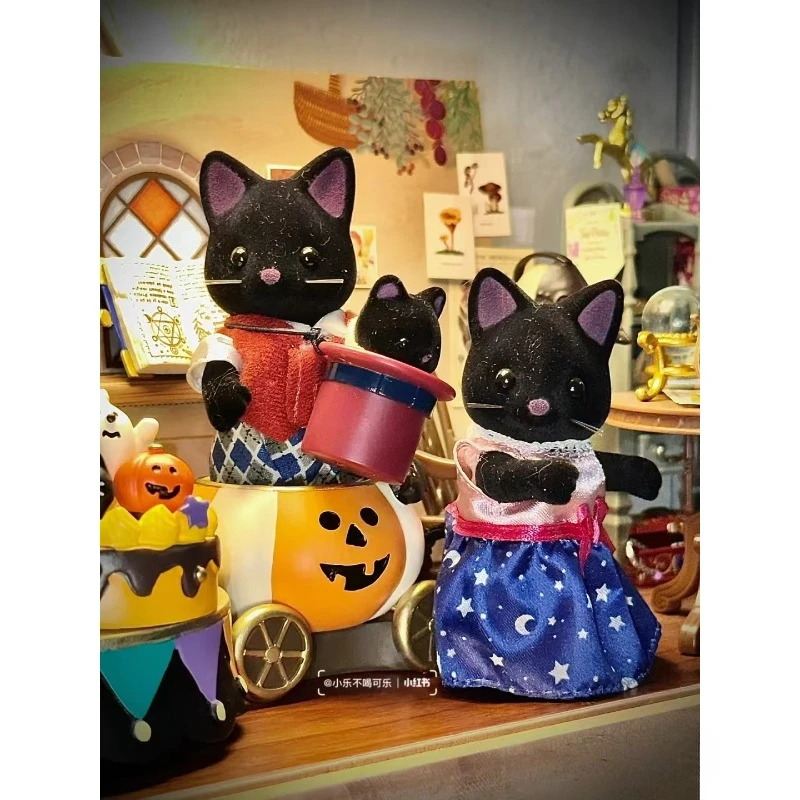 Sylvanian Families 소년을위한 정통 장난감 Ternurines 검은 고양이 4 어린이 주방 세트 어린이 장난감 소녀 어린이 장난감