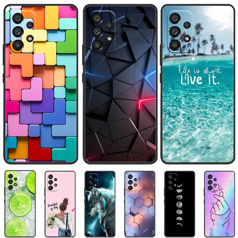 For Samsung A73 5G Case A53 A33 Black Bumper Cases for Samsung Galaxy A33 5G Cover A73 2022 Silicone Back Protective Bumper