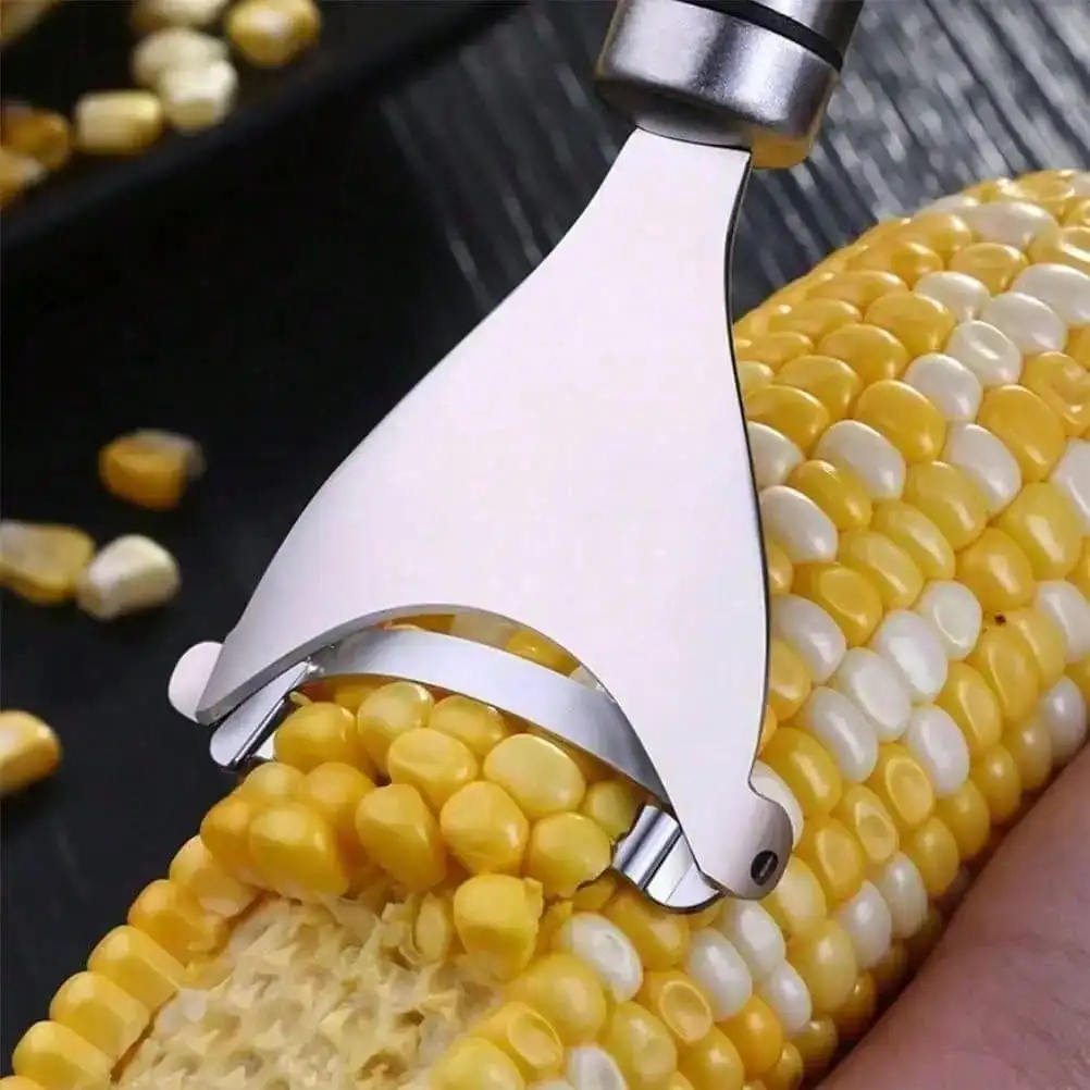 Stainless Steel Corn Peeler Serrated Corn Stripper Peelers Cob Shaver Planer Thresher Cutter Kitchen Fruit Vegetable Gadget Tool - Detail 1
