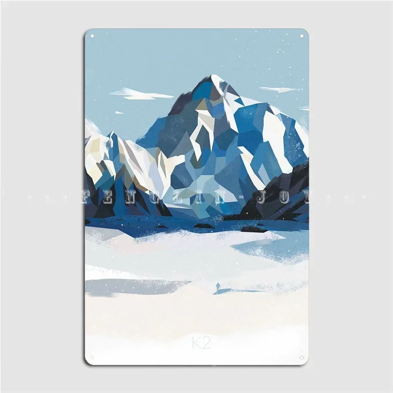 K2 Mountain Poster Metal Plaque Painting Décor Home Club Party Designing Tin Sign Poster