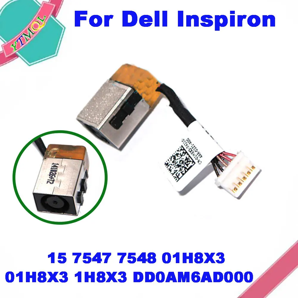 

1-10 шт. портативный разъем питания постоянного тока для Dell Inspiron 15 7547 7548 01H8X3 1H8X3 DD0AM6AD000