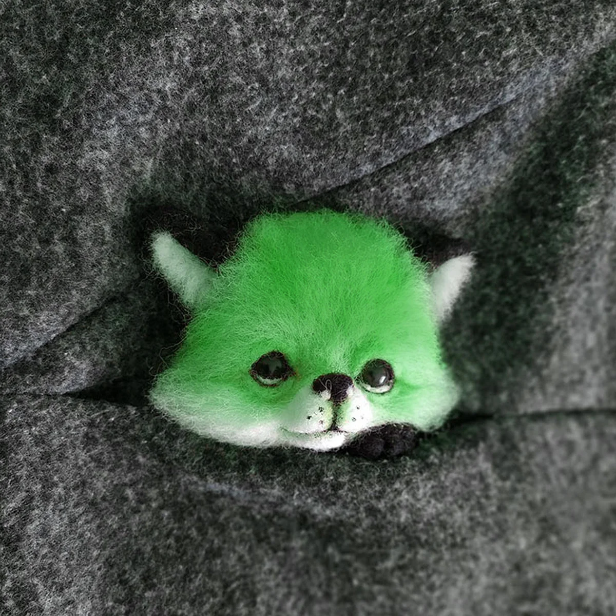 

Hand-Knitted Wool Felt Materials Light Green Durable DIY Wool Felt Needle Accessories for Kids Children Handmade Scarf Hat Bag