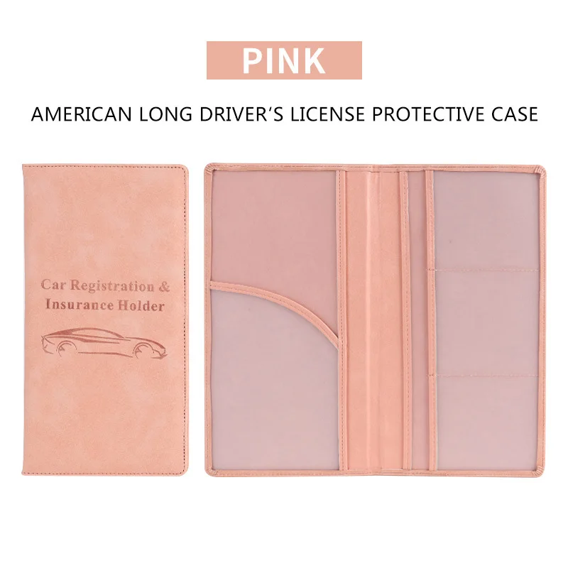 1pc Skin Driving Licence Holder Explosive Car Fresh Leather Wallet Long Multifunctional Driving Licence Holder This Bag