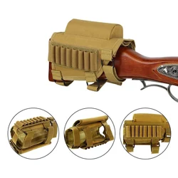 Outdoor Hunting Shotgun Bullets Holder Tactical Shooting 98K Rifle Gun Ammo Pouch Bag Tactical Cheek Rest Bullets Buttstock Pack