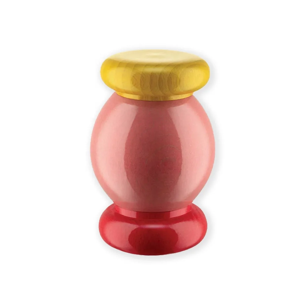 Elegant Beech Wood Salt & Pepper Spice Grinder Set with Rotary Knob Eco-Friendly Hand Operated Food Safety Wax Finish