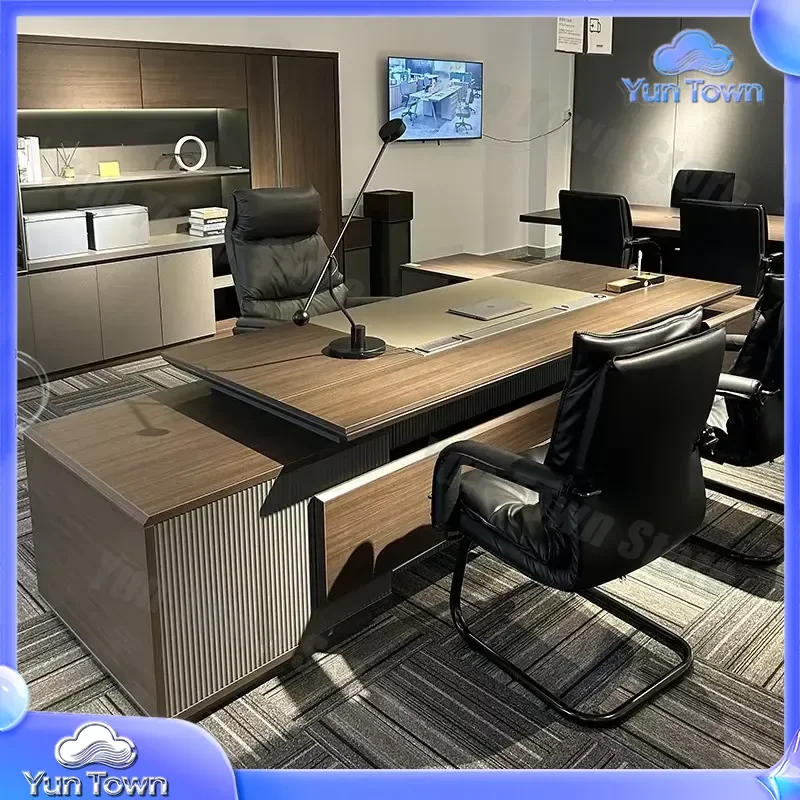 for 2026 L Shape Office Desk Modern Executive Desk for CEO Director Manager Boss Desk Home Office Furniture Workstation