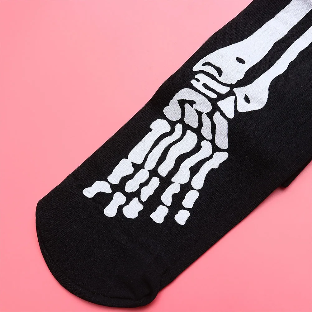 2 pezzi di calzini lunghi per Halloween con osso di sangue, calze horror stampate in 3D, elastiche antiscivolo, adatte per feste in costume, cosplay, donne