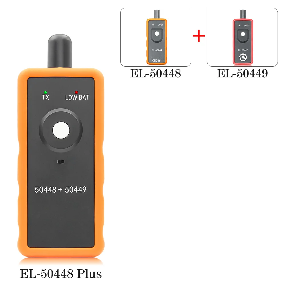 TPMS EL50448 + EL50449 2 en 1 pour GM et Ford, réinitialisation de la pression des pneus, outil de réapprentissage automatique TPMS