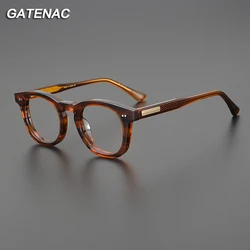 Vintage Acetate Glasses Frame Men Women Retro Prescription Myopia Eyeglasses Frame 2023 New Korea Handmade Luxury Brand Eyewear