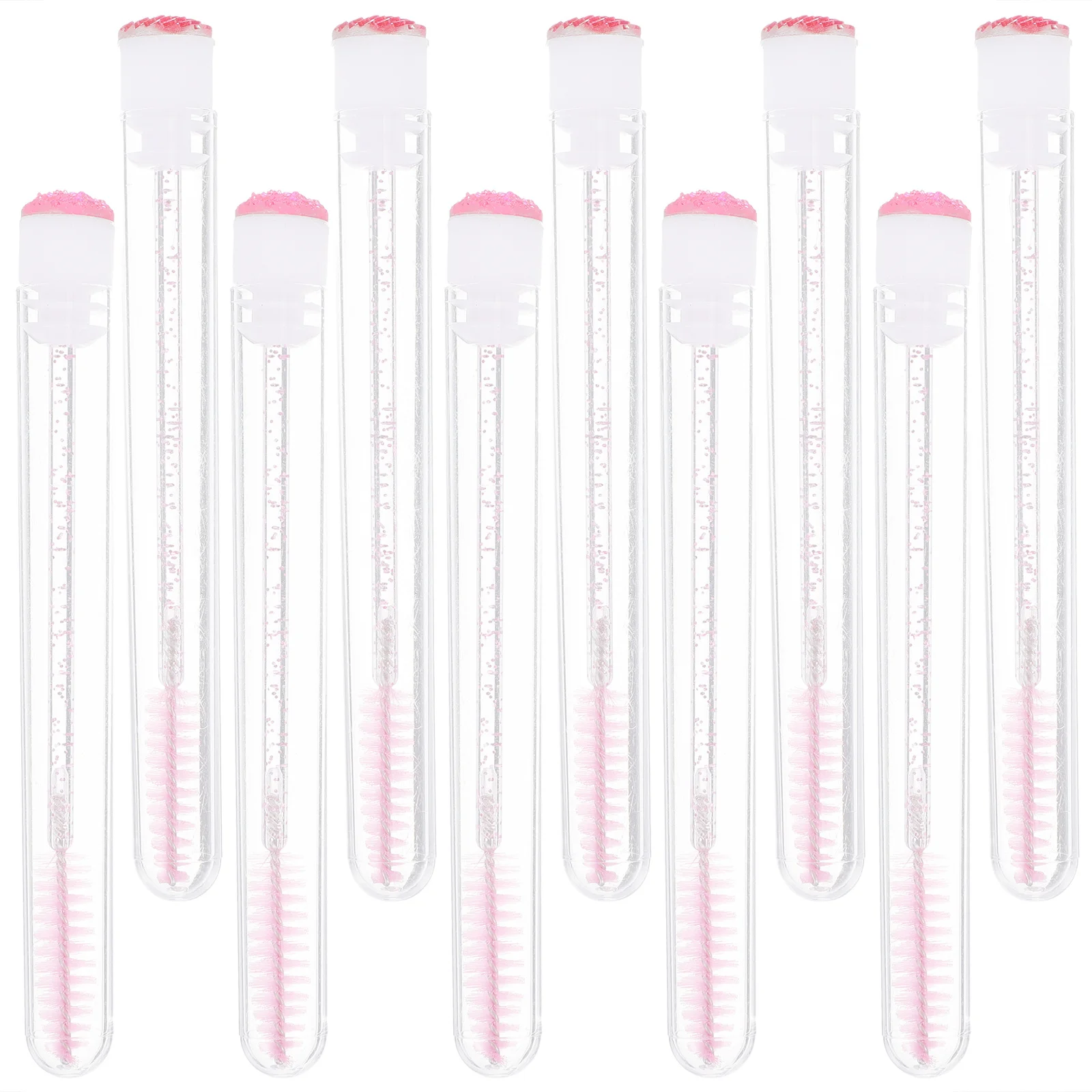 10 Uds tubo empaquetado cepillo de pestañas de diamantes de imitación rizador de pestañas postizas colorido pequeño aplicador de maquillaje para mujeres herramienta de belleza