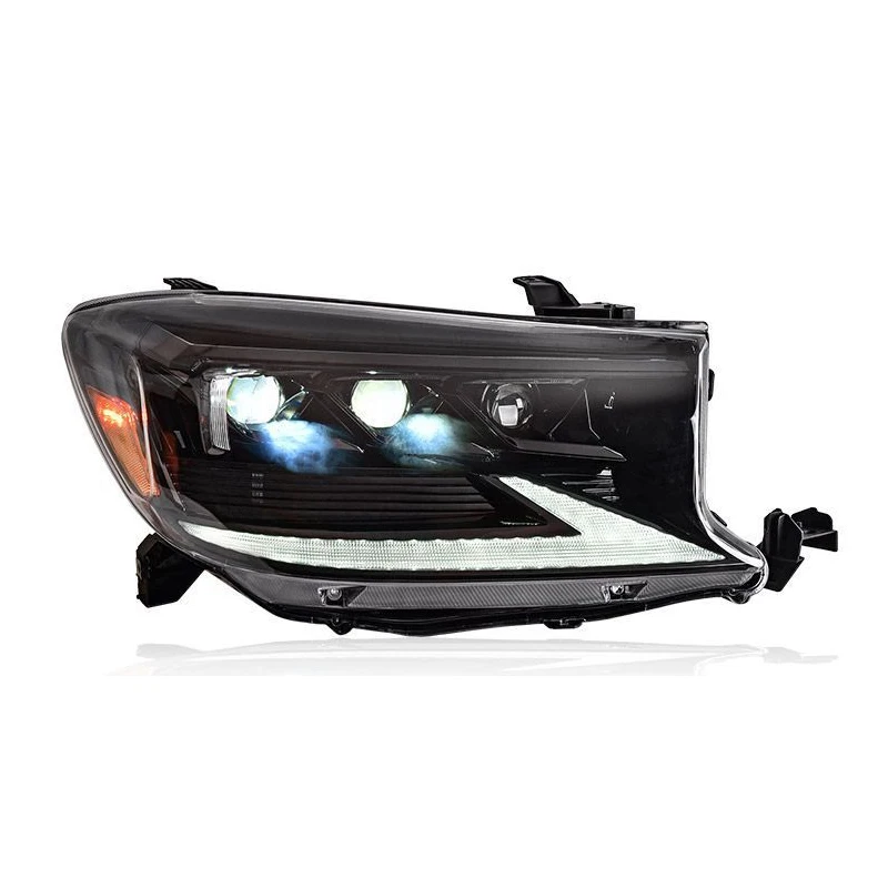 Car For Toyota Fortuner Headlight 2008-2016 Upgrade Modified to New DRL Dynamic Turn Signal LED Headlight Auto Accessories