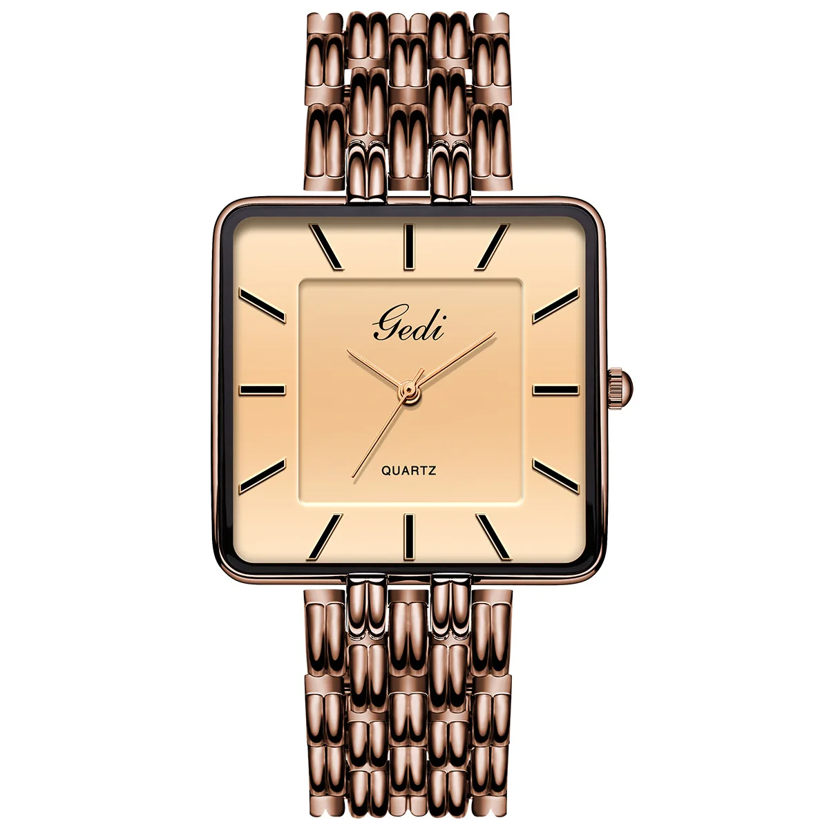 Reloj de negocios para hombre, relojes cuadrados simples para parejas, relojes de pulsera de cuarzo ultrafinos de acero inoxidable resistentes al agua para mujer