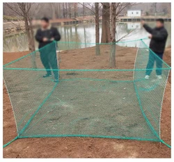Square Fishing Nets Box, Big Mesh, Catch Fish Net Box, Aquaculture Pond, Farming Net, Aquarium Trap, Gill
