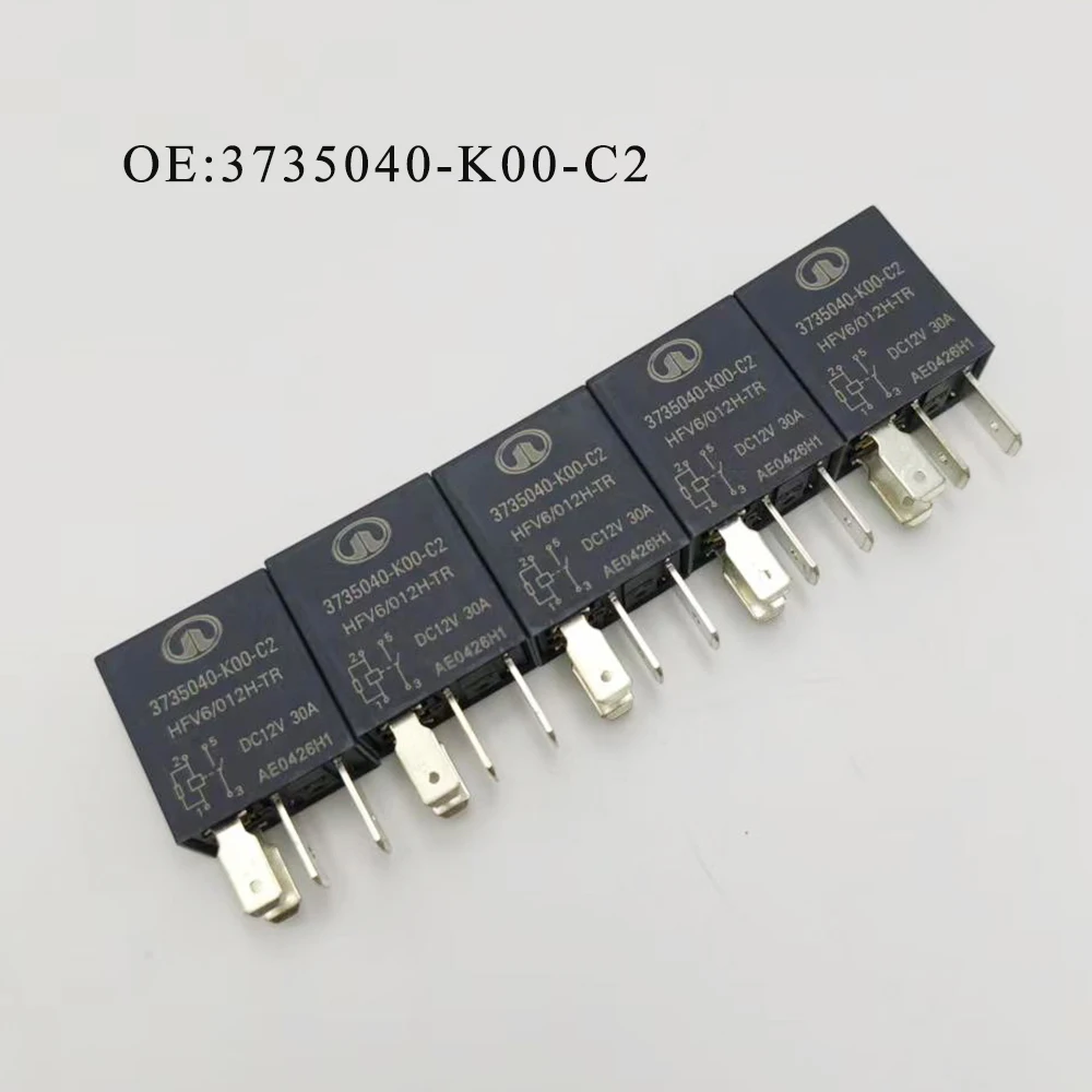 3735040-K00-C2 HFV6/012H-TR 12V 30A 4Pin Multifunction Relay for Great Wall Wingle Steed X240 V240 Haval H1 H3 H5 M4 Replacement