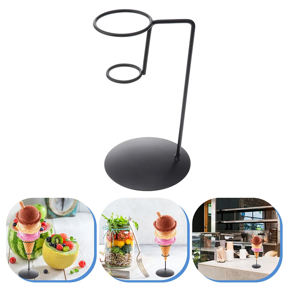 4 Pcs Iron Ice Cream Stand Cone Display Holder Decorate Conical Rack Tabletop Wrought Decorative Delicate Shape Dessert Holders