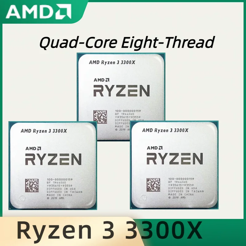 

AMD Ryzen 3300X R3 3300X 3.8 GHz Quad-Core Eight-Thread 65W CPU Processor L3=16M 100-000000159 Socket AM4 65W Ryzen 3 3300X
