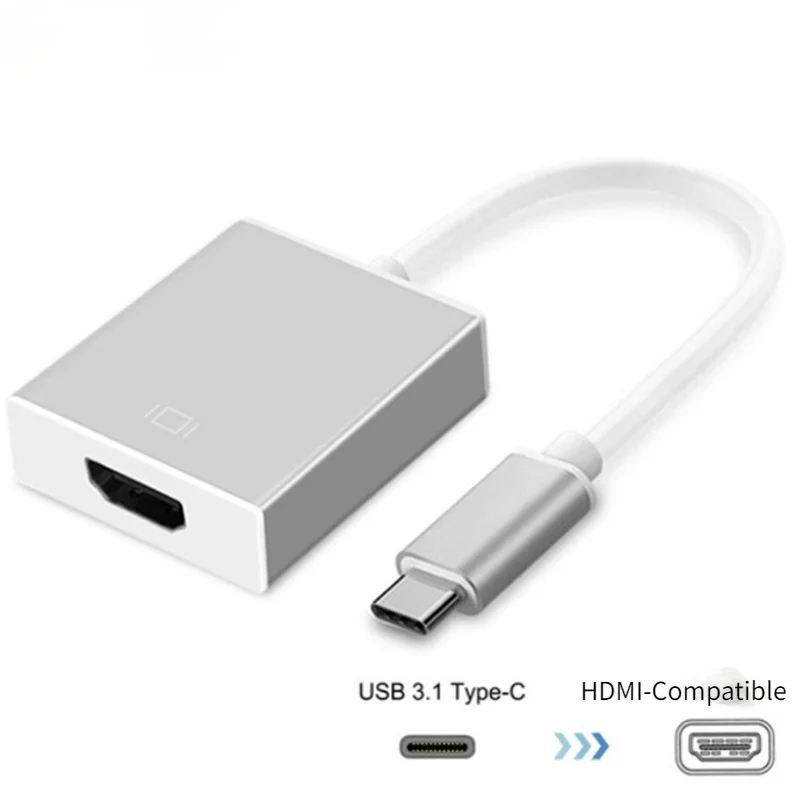 Type C Hub To HD4k Adapter USB 3.1 Hub HDTV Converter Cable for Macbook Laptop Tablet samsung s8 Phone To TV Monitor Projector