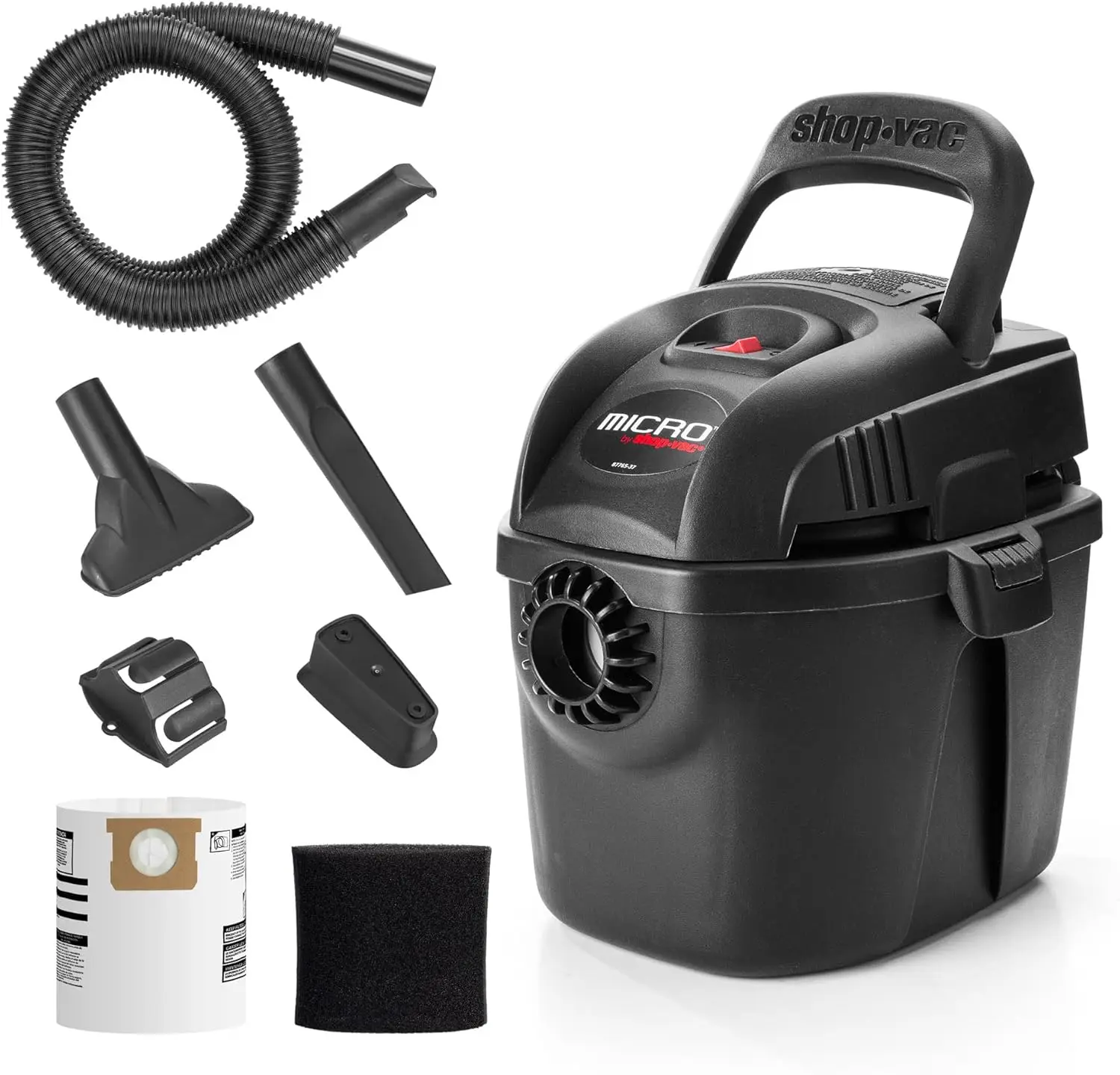 

1 Gallon Wet/Dry Vacuum, 1.0 HP Motor, Lightweight Portable for Home & Garage Quick Pickup