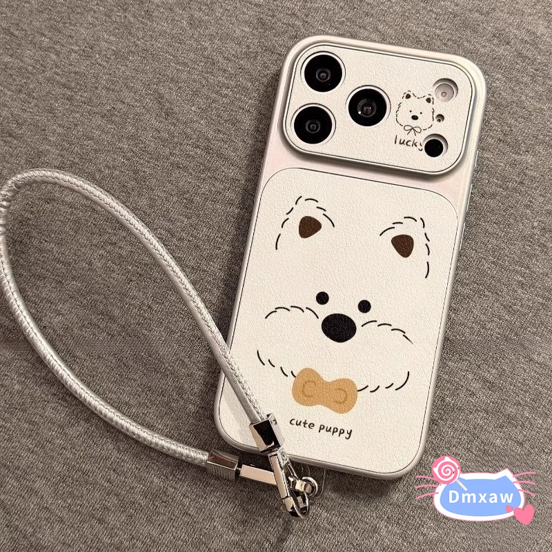 

Cute Puppy Phone Case With Lanyard For Infinix Hot 70 60 60i 50 Pro Plus 50i 40 40i 30 30i 11 10 10S 10T NFC 9 Play 5G 4G Cover