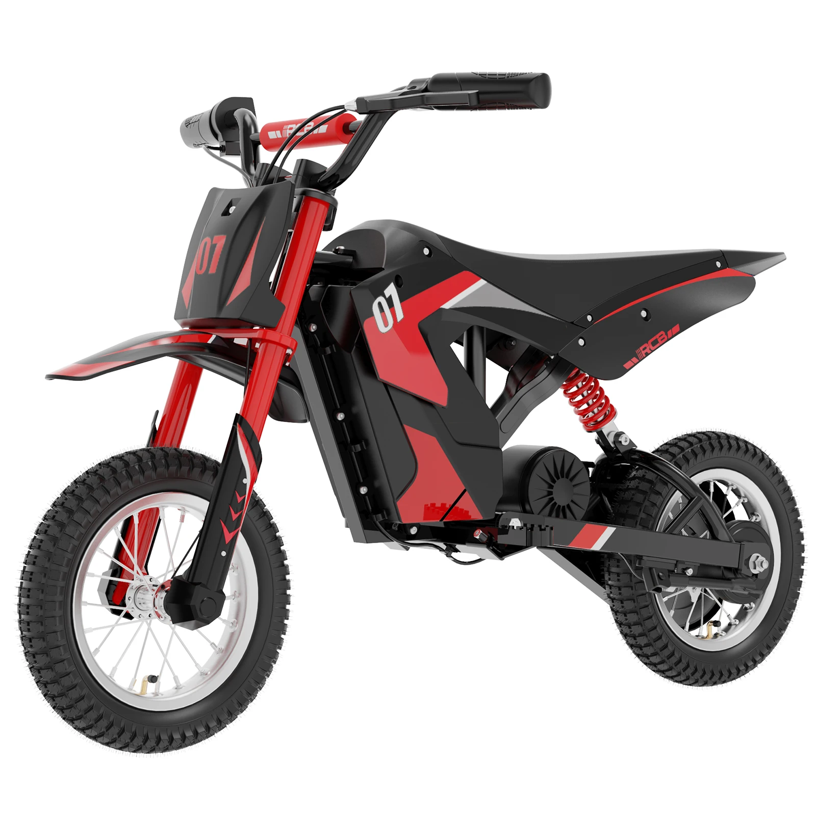 

Top of the range R9X electric kids motorcycle with RCB logo