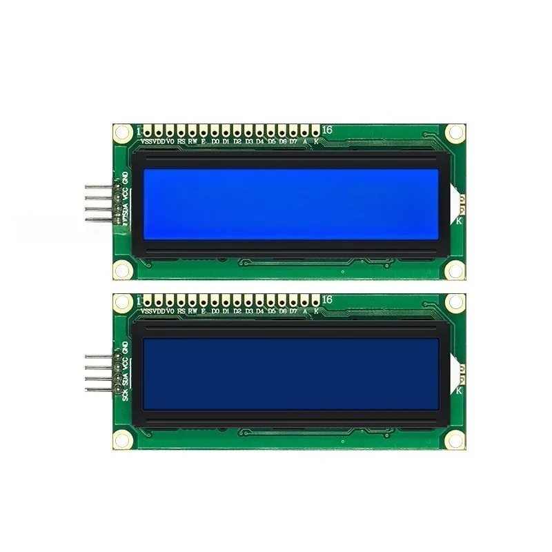 1602A-V1.4 Blue and Yellow Screen 5V LCD Screen Module Character I2C Integrated PCF8574T Chip