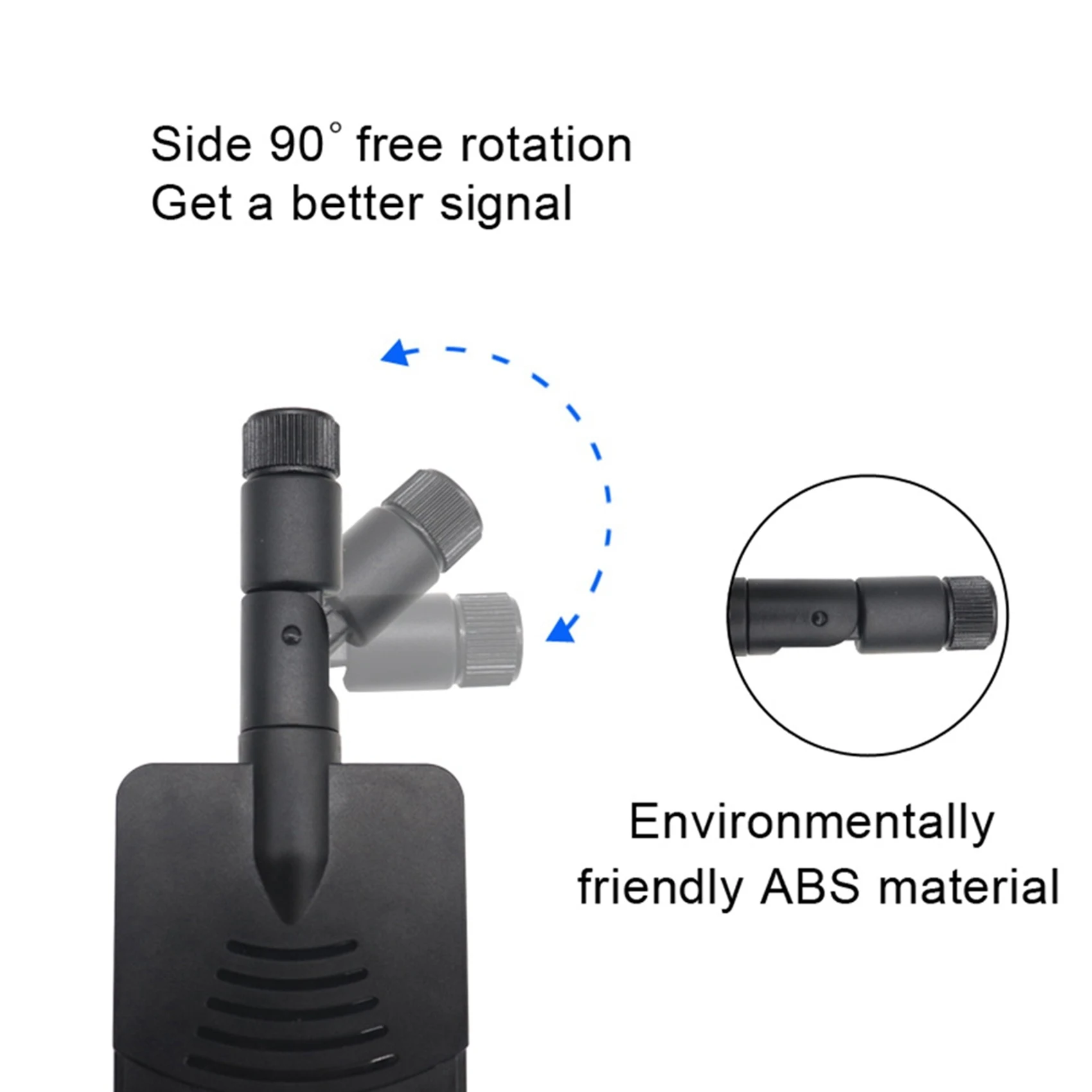 B58A600-6000Mhz Elastyczny składany router bezprzewodowy 2G 3G GSM GPRS 4G 5G Wzmacniacz sygnału LTE o wysokim wzmocnieniu 40 DBi Antena WIFI Czarny B