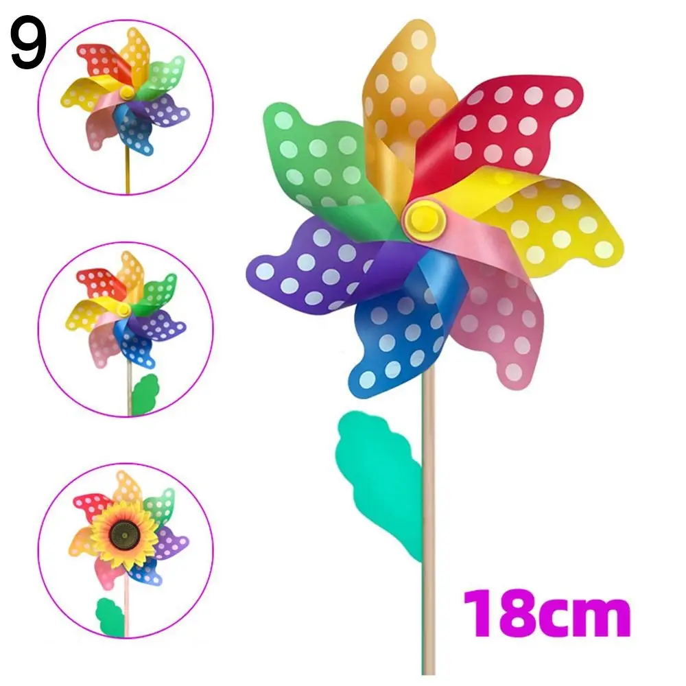 Giocattoli per bambini di qualità per la casa giardino girandole in plastica layout girandole giocattoli girasole colorati mulini a vento girandole fai da te