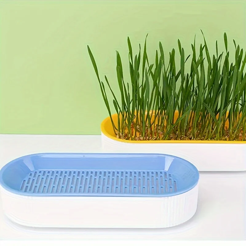 Cat Grass Planting Box(Without Seeds), Planting Hydroponics Box, Garden Seed Sprouter Tray, Seed Sprouting Trays Set