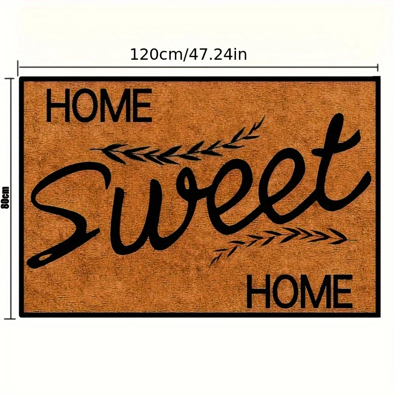 Welcome Home Floor Mat Decorative Carpet Non-slip Easy To Clean Area Rug Living Room Home Office Washable Anti-Bacteria Doormats