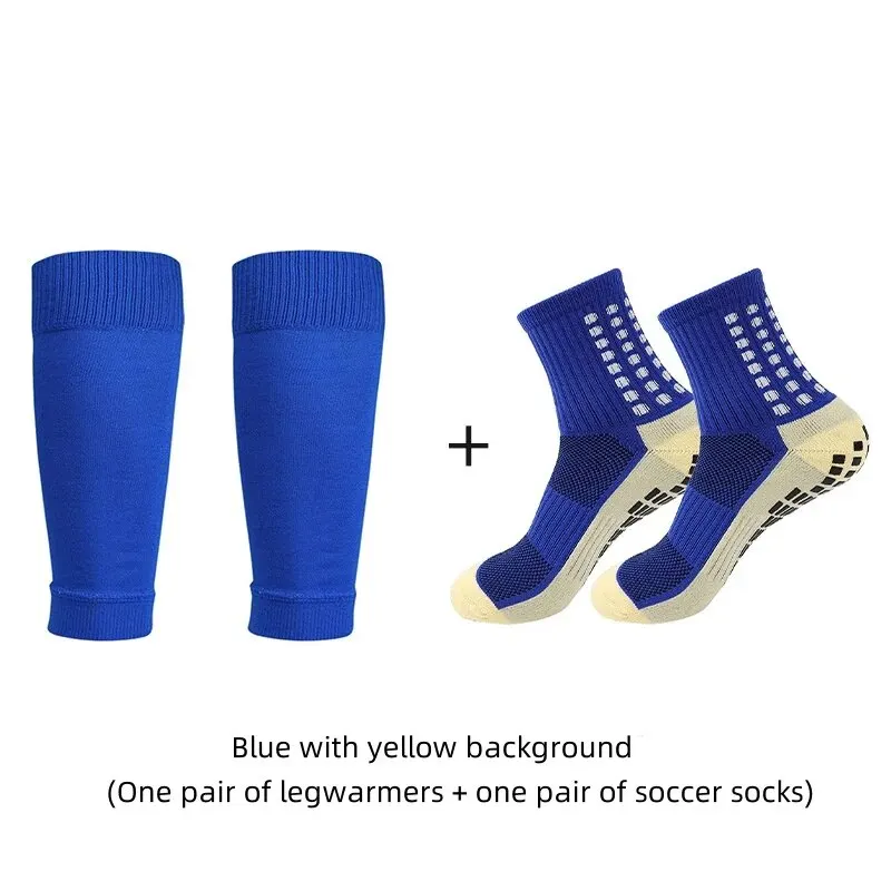 A Pair Of Soccer Socks And Soccer Board Leg Protectors Sports Knee Pads Anti-Friction Training Anti-Slip Bottom Dot Glue