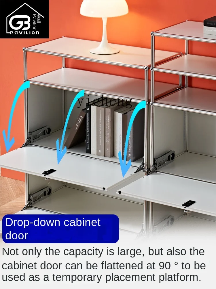 ZC USM Haller Sideboard Cabinet Indoor Living Room Stainless Steel Modular Storage Cabinet for Accessories