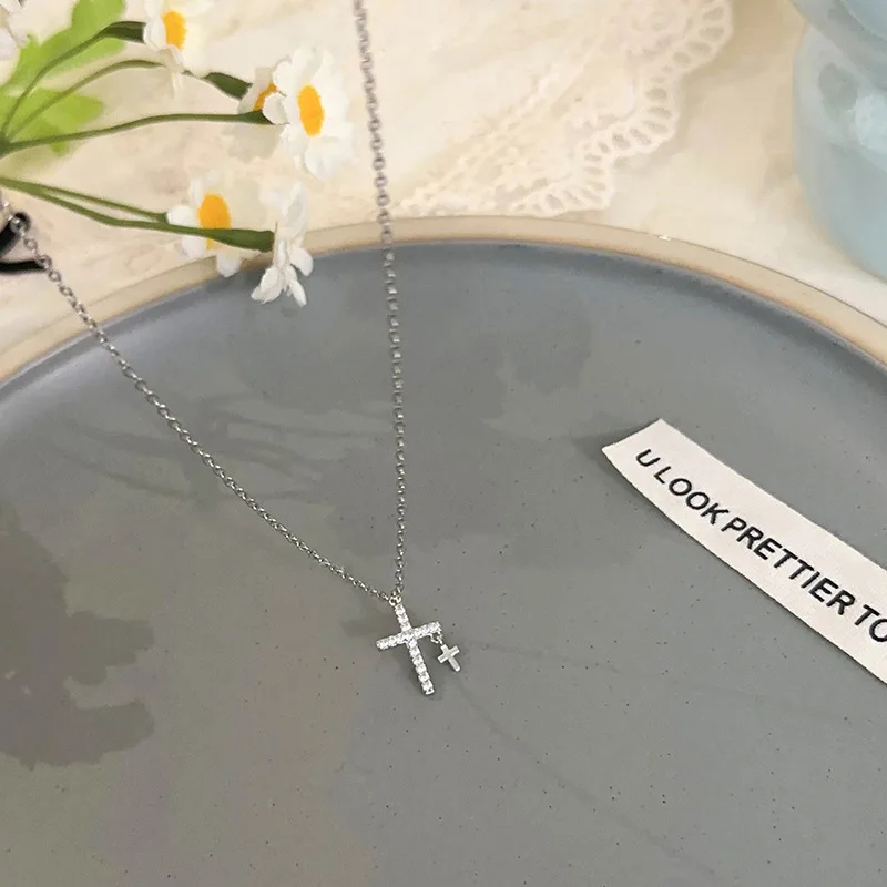 القلائد الصليب الشارع الشهير الجرونج Y2K المعلقات المسيحية المختنق موضة قلادة من الفولاذ المقاوم للصدأ للنساء الرجال المجوهرات