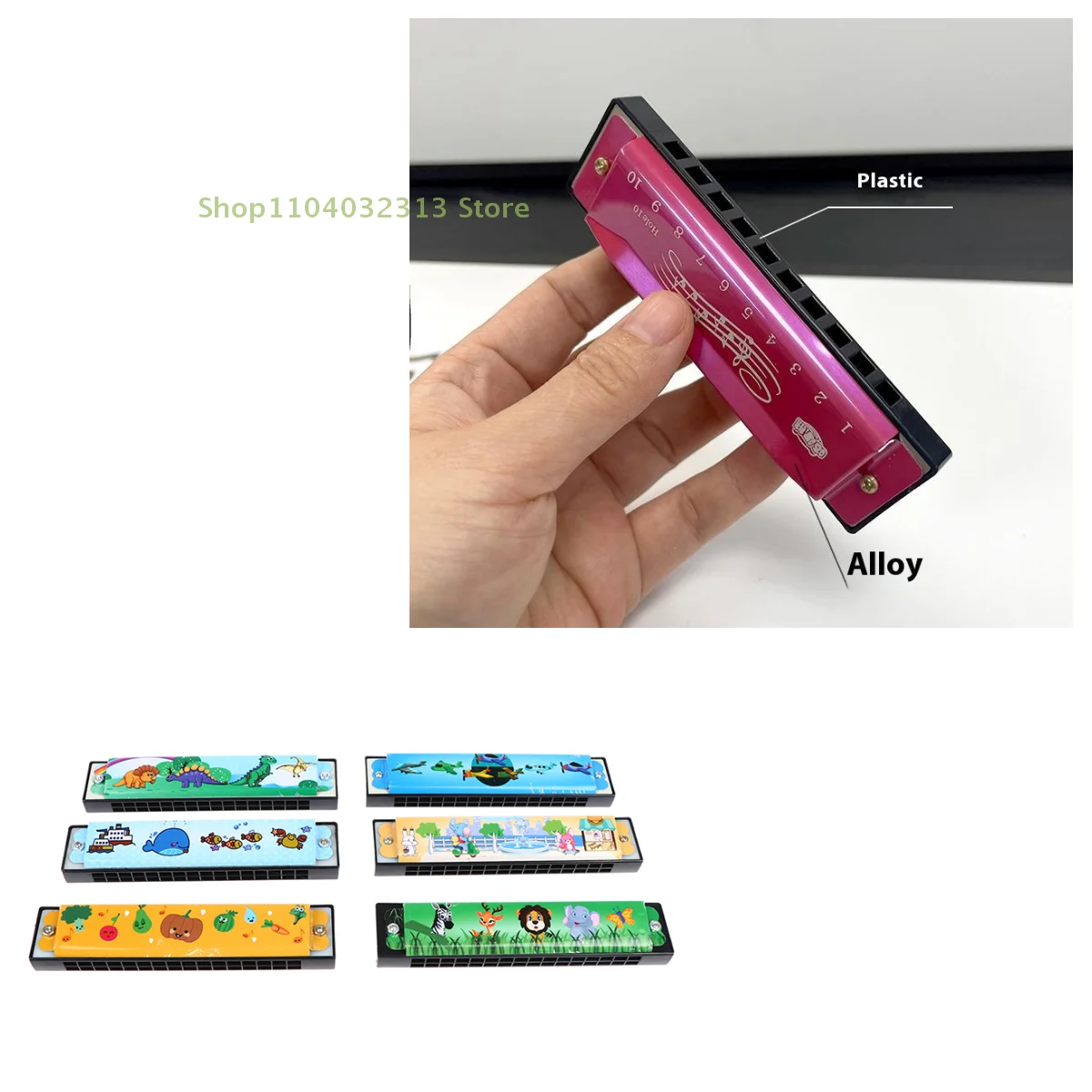 1PC 10-Hole 20-Tone Harmonica in Color C Professional Beginner Set with Case Ideal Christmas Gift for Music Lovers