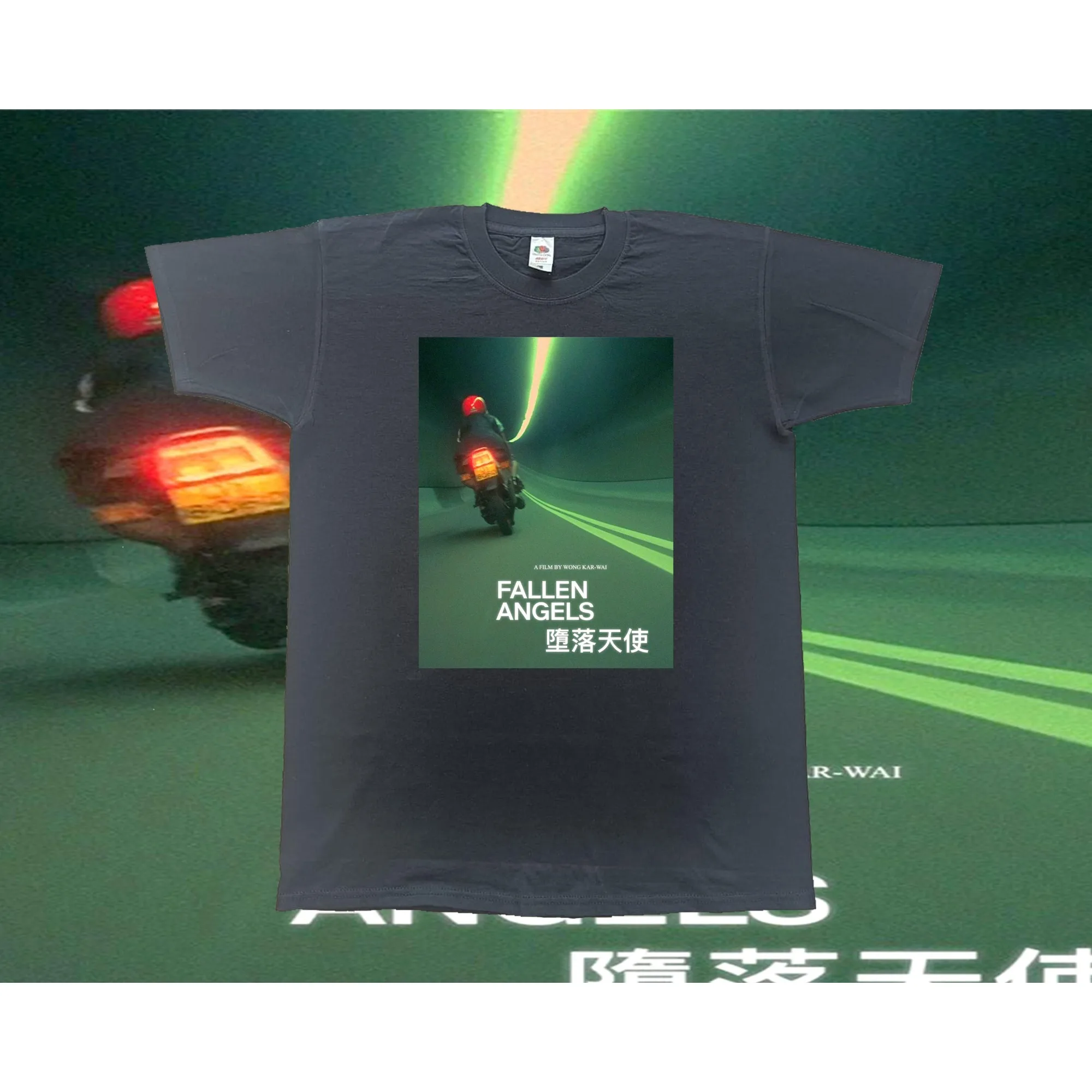 

Men Oversized Graphic T Shirt Retro Aesthetic Streetwear Tee Neon Motorcycle Print Casual Short Sleeve Top Vintage Style