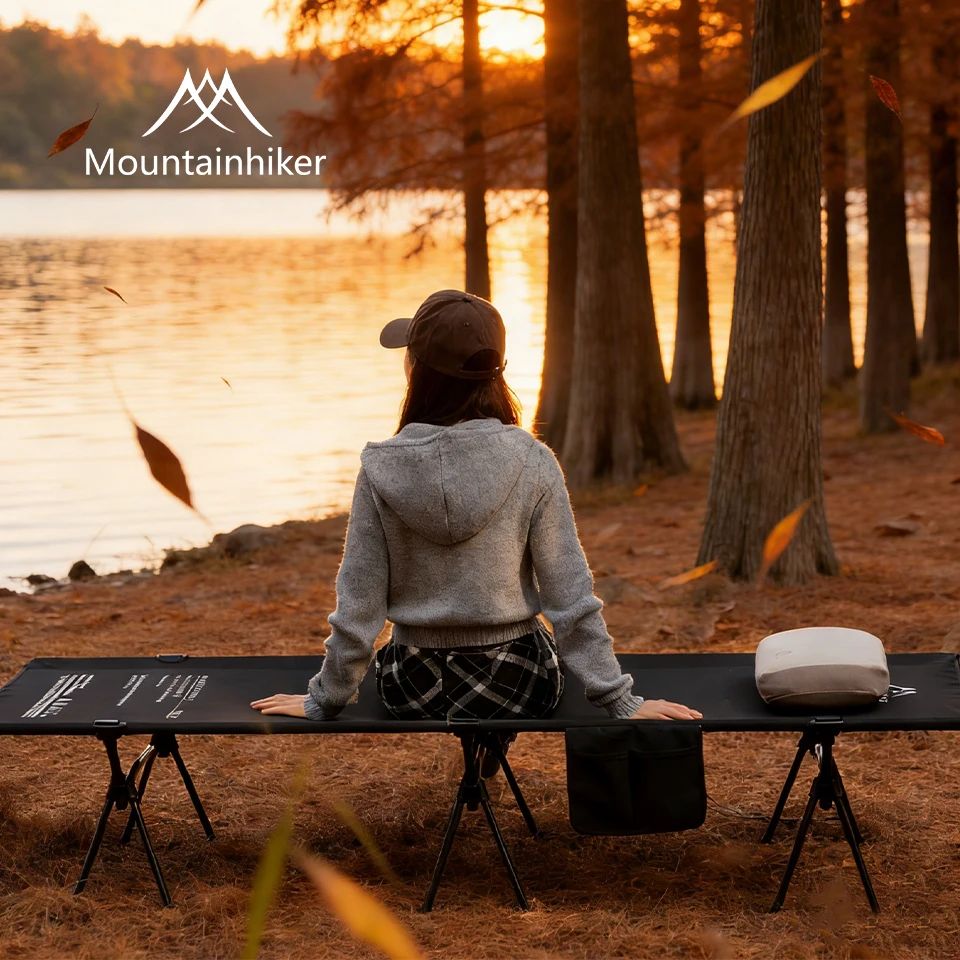 MOUNTAINHIKER 2026 Nouveau Modèle Lit de Camp Pliant Portable pour Camping, Voyage et Randonnée, Lit de Couchage Individuel en Alliage d'Aluminium 7075