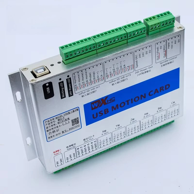 MKX-V Tarjeta de control Mach3 de 5/6 ejes Puerto USB Placa de ruptura Mach3 MK6-V Mach3 Control de movimiento CNC