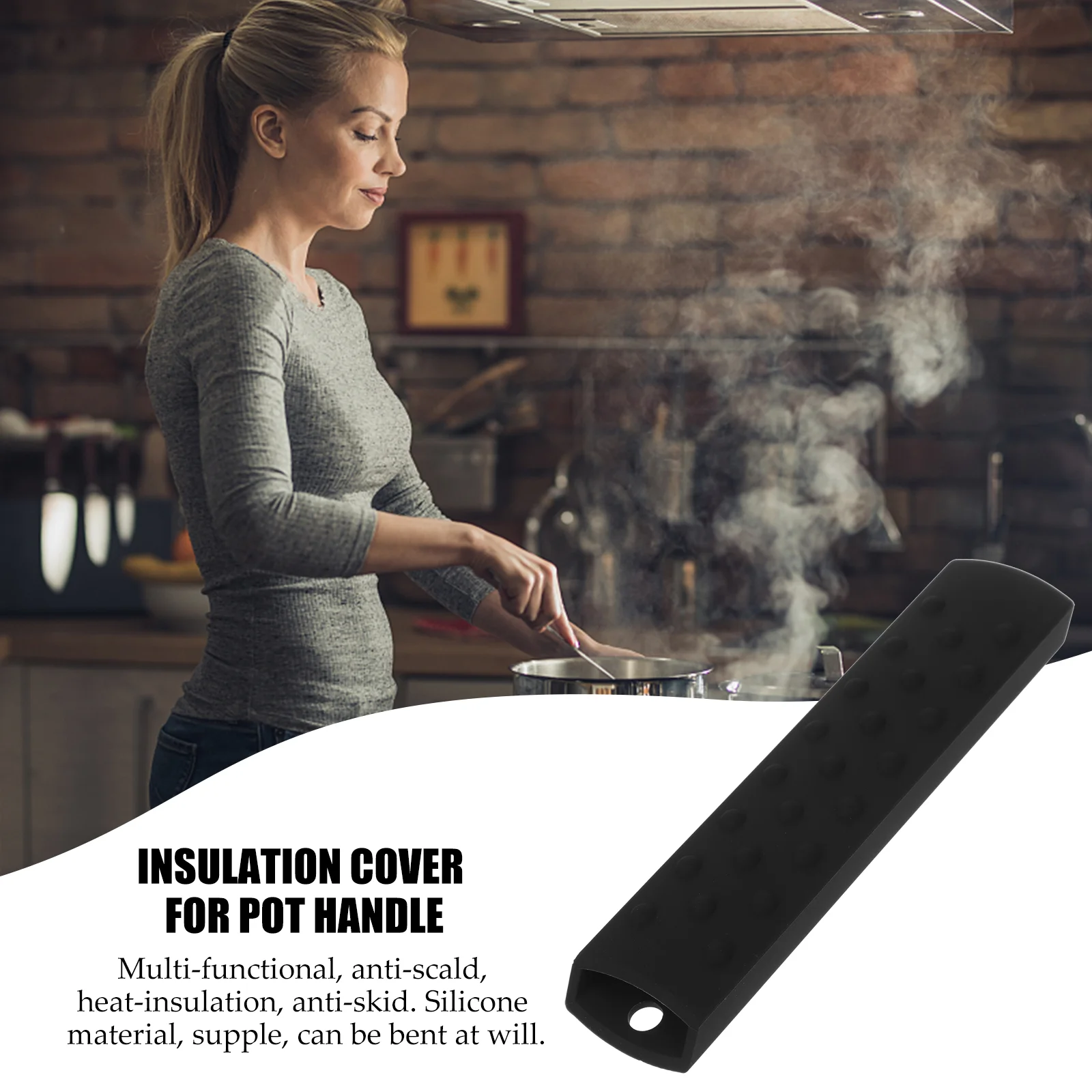 Pot Handle Insulation Sleeve Cookware Anti-scald Cover Holder Griddle Frying Pan for Anti-scalding Non-slip Metal