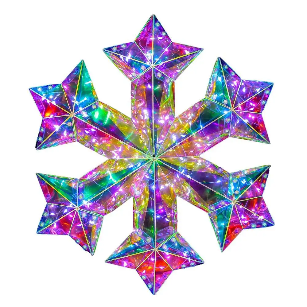 ornements-de-flocons-de-neige-colores-couleur-claire-fabricants-de-decoration-de-scene-de-noel-hotel-transfrontalier-centre-commercial-en-plein-air