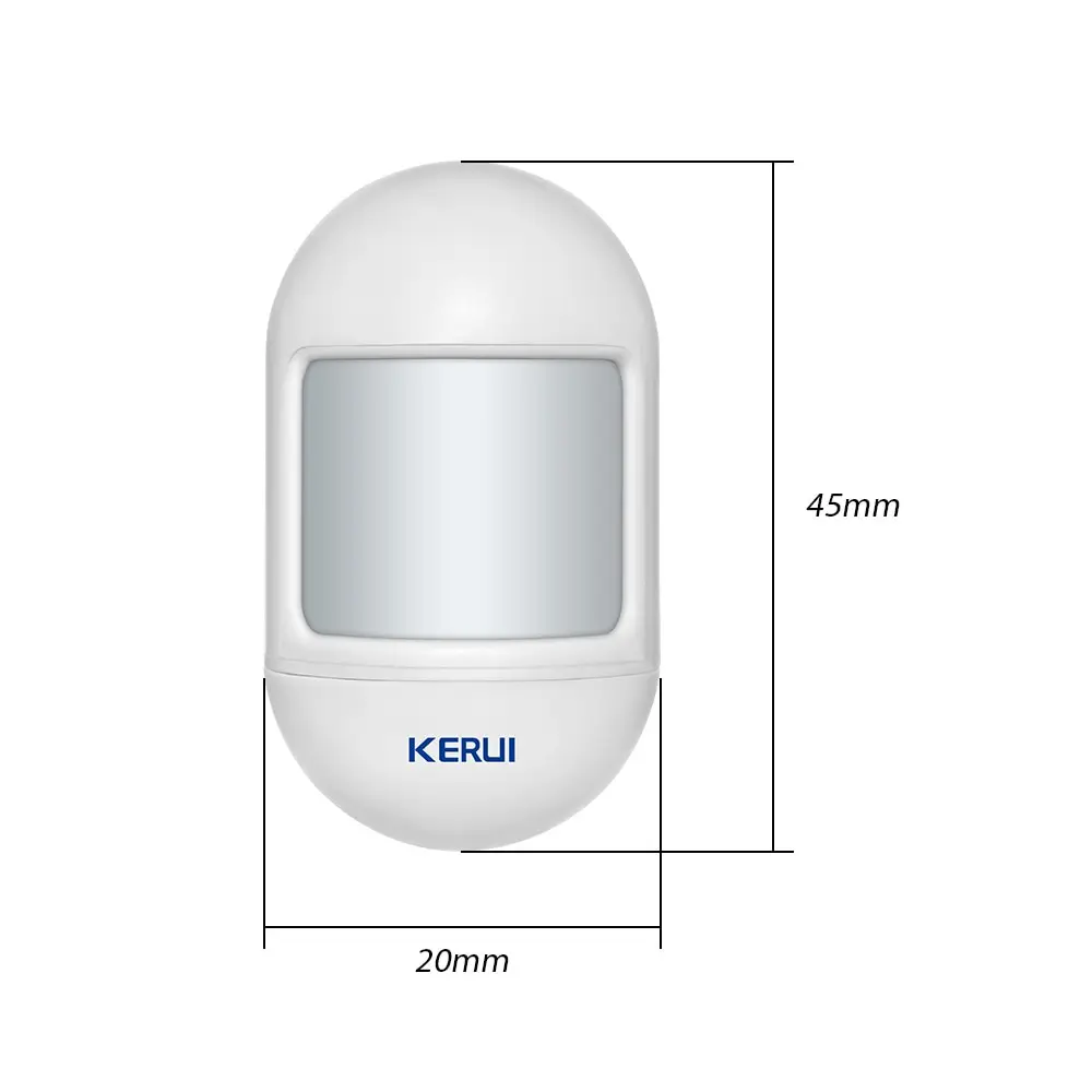 KERUI P831 Mini Detector de alarma de Sensor de movimiento PIR inteligente inalámbrico para GSM PSTN sistema de alarma antirrobo para el hogar