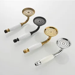 Antyczna ręczna głowica prysznicowa, wieszak pod prysznic, wąż hydrauliczny opryskiwacz bidet, antyczna rączka prysznica podstawka złota głowica prysznicowa