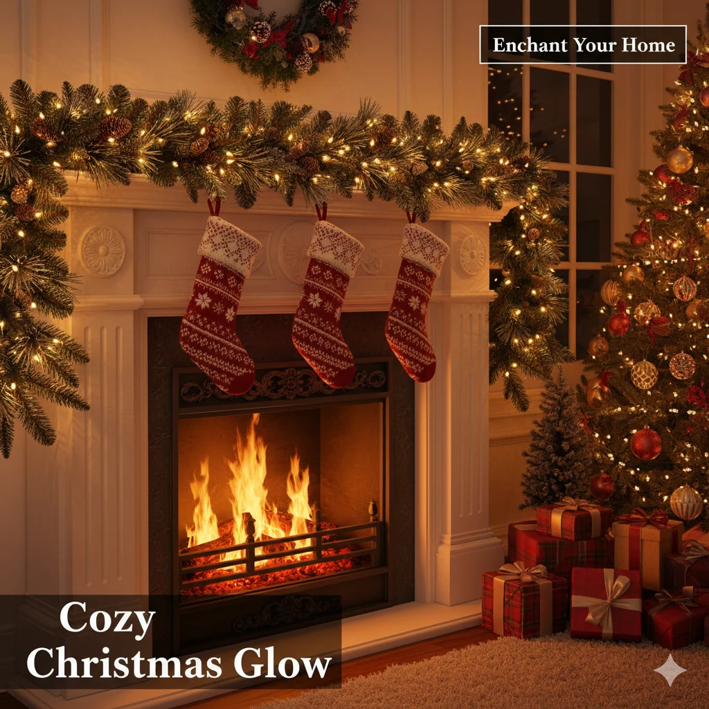 

New 180cm/270cm Illuminated Christmas Led Light Rattan Berries Pine Cones Garlands Decoration Tree Fireplace Wall Decoration