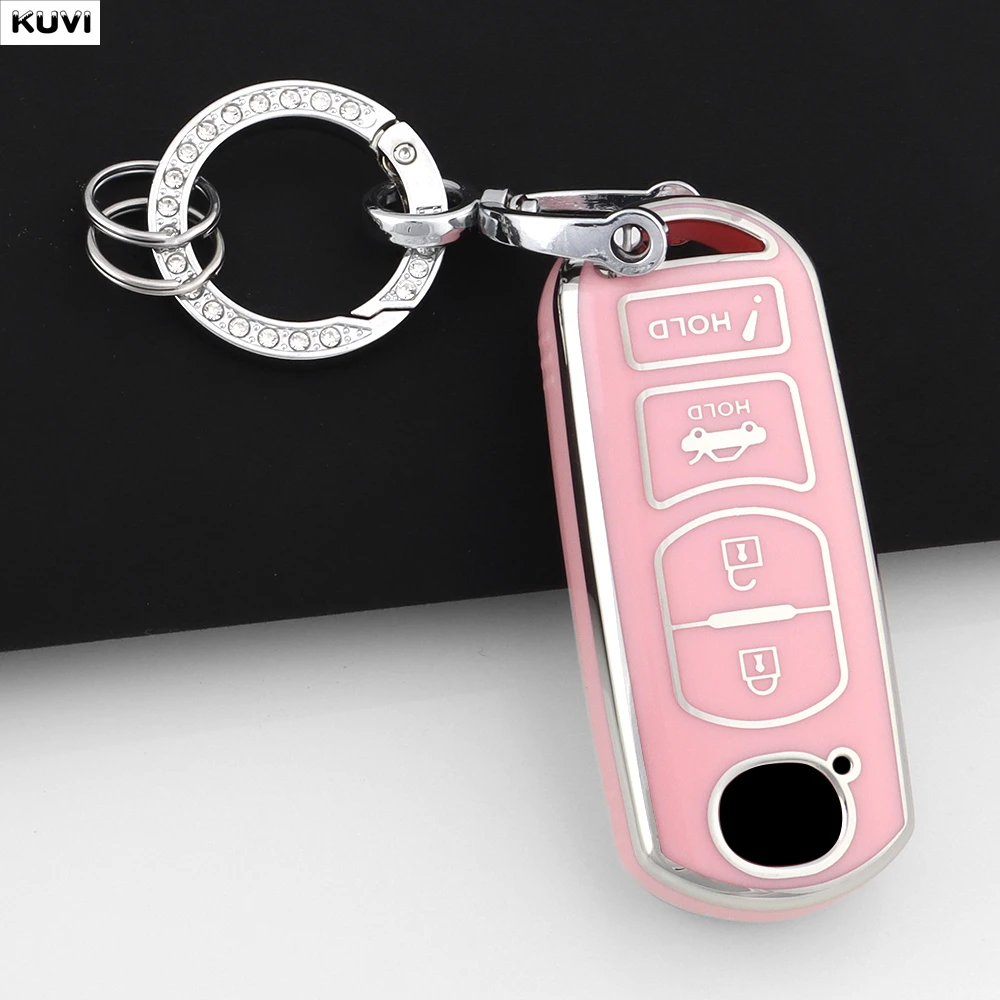 

4 Button Fashion TPU Car Key Case Cover For Mazda 2 3 6 Demio Atenza Axela CX-5 CX5 CX-3 CX7 CX-9 3 4 CX30 2016 2017 2018 2019