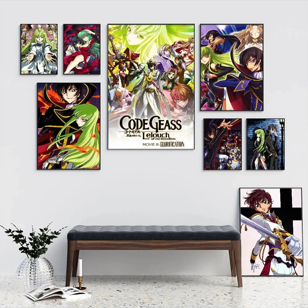 

Code Geass Anime Classic Anime Poster Waterproof Paper Sticker Coffee House Bar Room Wall Decor