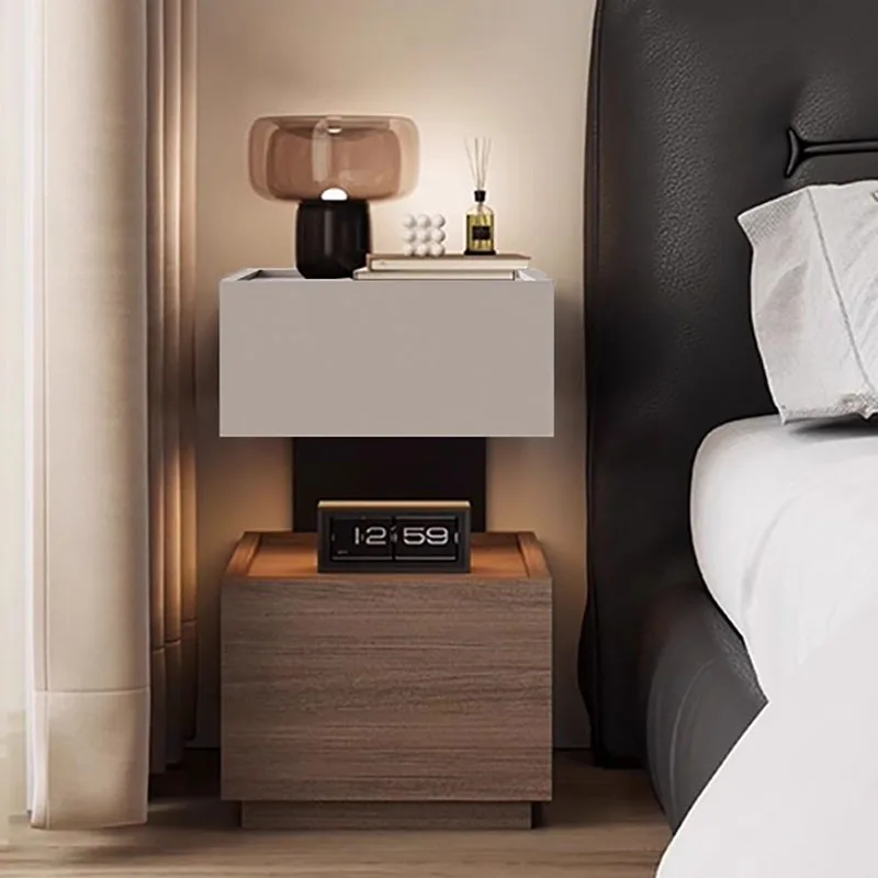 

Beauty Trendy Nightstand Design French Multifunctional Modern Nightstand Space saving Premium Mesa De Cabeceira Furniture