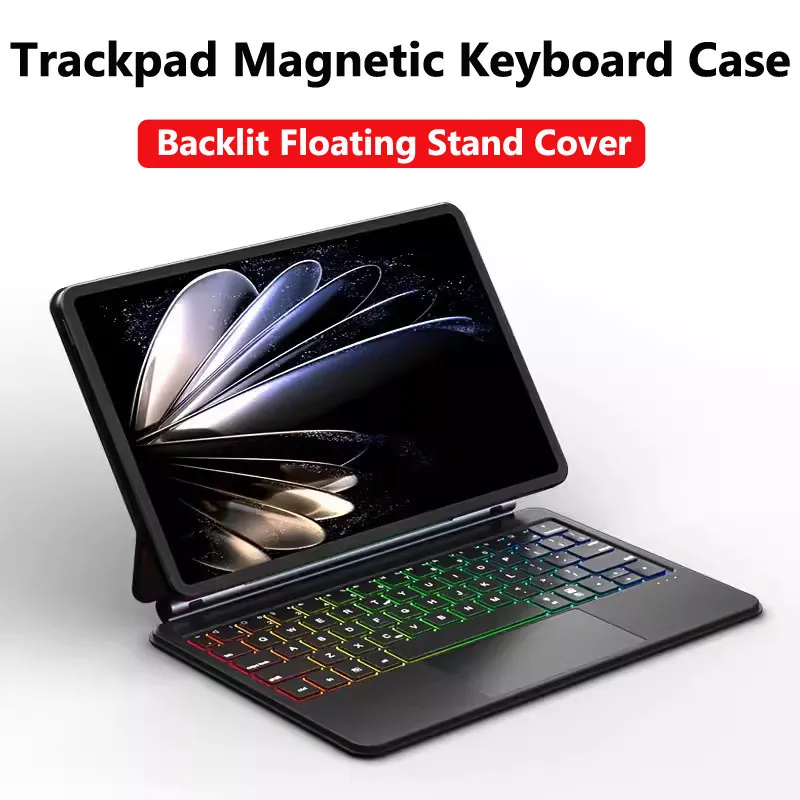 Magic Rainbow Backlit Keyboard Case for Xiaomi Pad 6 Pro 11 2023 6 11 Inch Smart Floating Design TouchPad Smart Keyboard Cover