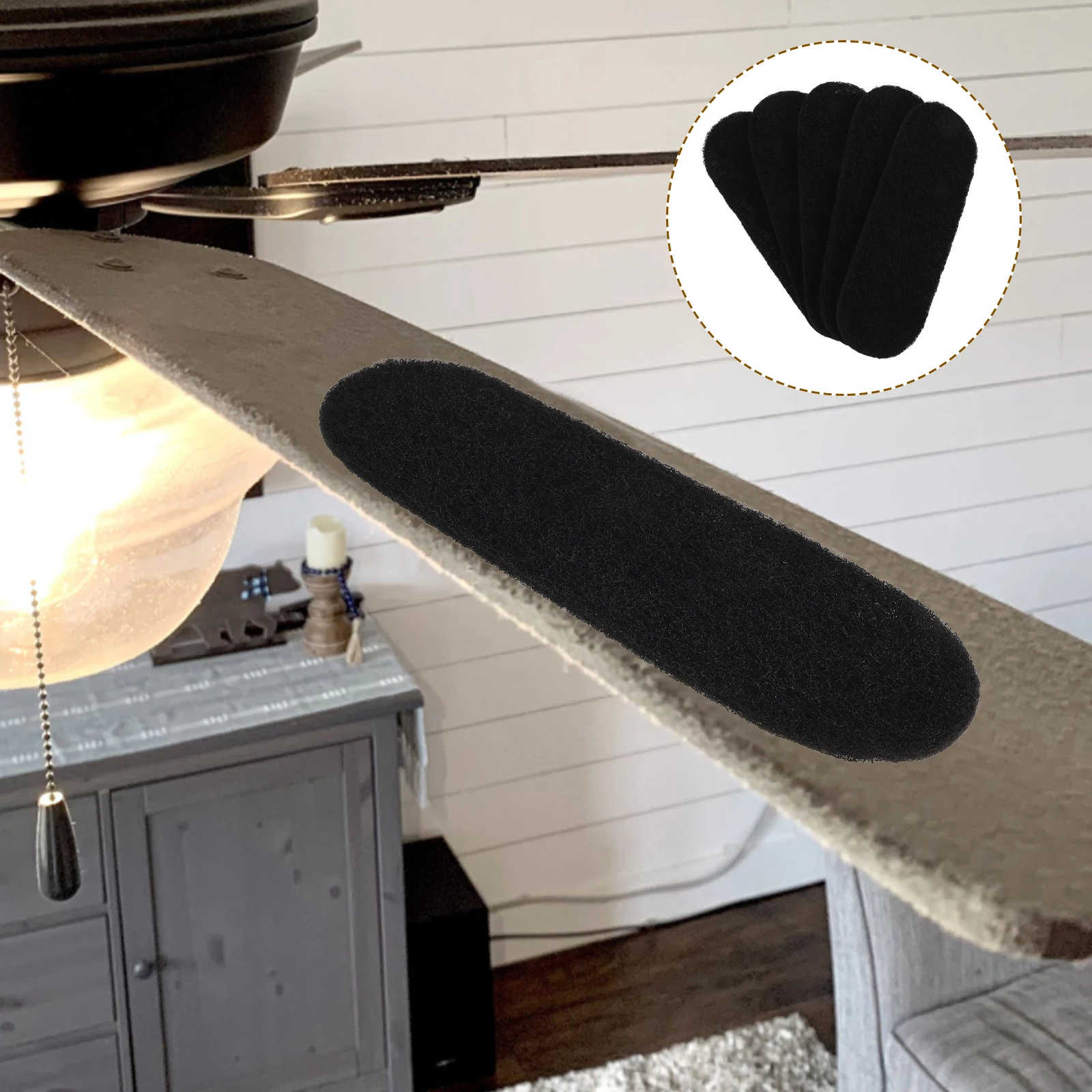 

5pcs Blades Self-Adhesive Easy Install Air Purifier Odor Removal Reusable Filter Supply Replacement For Ceiling Blades Air