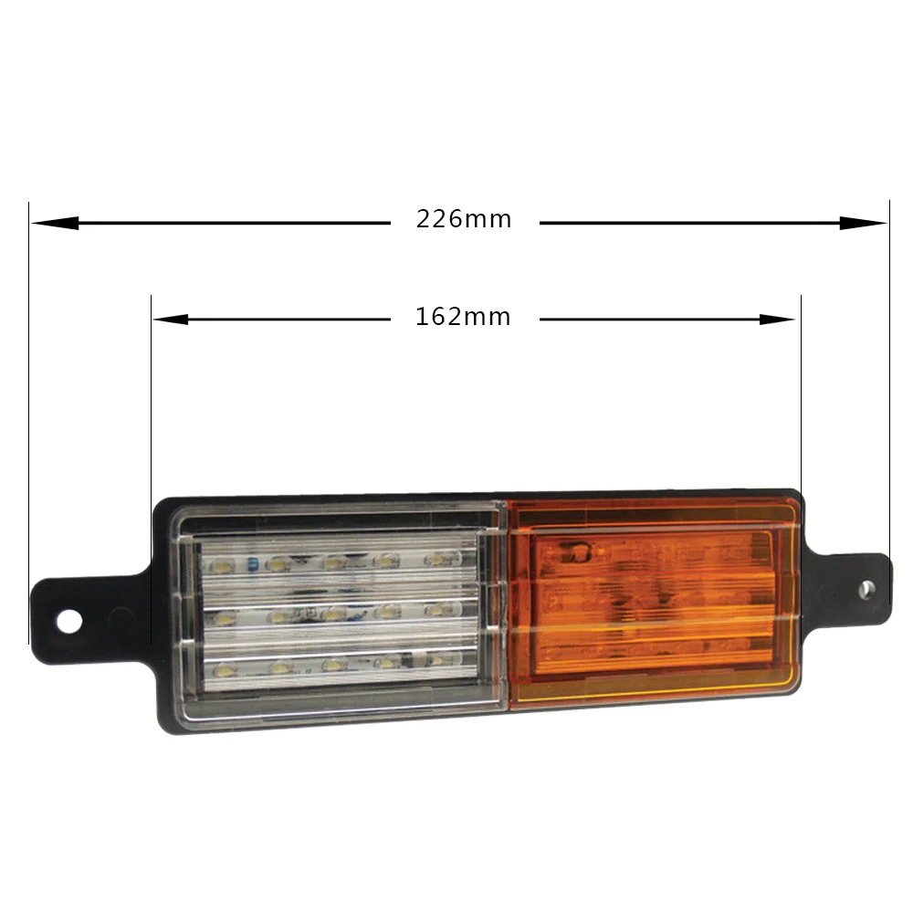 2 buah 30 LED indikator posisi depan lampu taman Trailer penanda samping truk lampu Amber putih tahan air 12/24V untuk SUZUKI